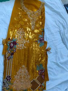 Gold Embroidered Salwar Kameez