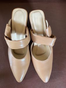 Aesthetic Pointed Tie Block Heels