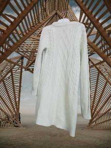White Knit Cardigan Sweater
