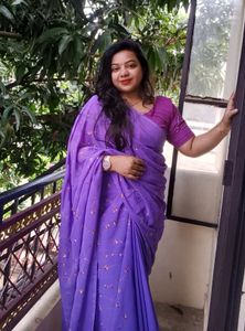 Purple Floral Saree