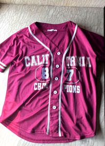 Red Jersey Baseball Out wear Half Sleeves Jacket