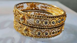 Golden Oxidised Bangles