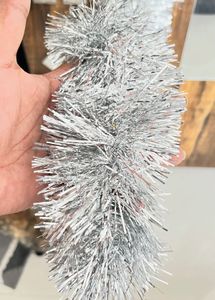 Silver Tinsel Garland
