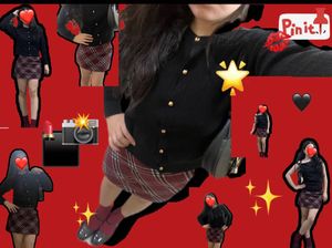 Pinteresty Maroon Mini Skirt❣️✨