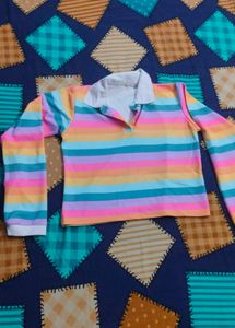 Striped Long Sleeve Crop Top
