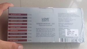 Love Earth Liquid Matte Lipstick  2.0 Pack Of 9