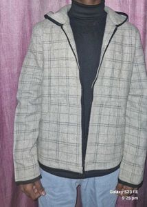 Men's Plaid Hooded Jacket