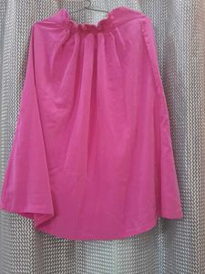Dark Pink Color A Line Skirt Elastic @ Back