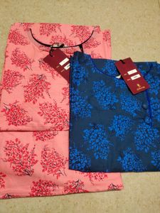 LA PRINCESS 3 Cotton Kurti's Combo Offer/N W Tag