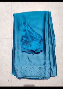 Sale✨Double Shaded Silk Saree With Blouse