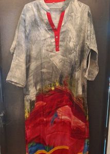 Abstract Print Tunic Dress