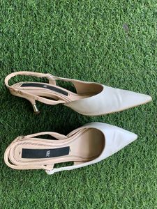 Zara White Heels