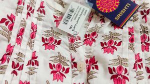 WHITE PRINTED SHORT KURTA