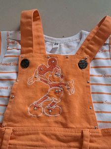 Dungaree Set For A Baby Girl