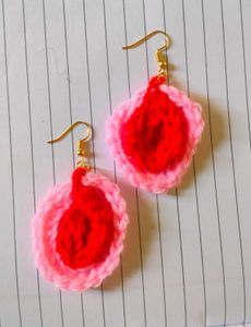 Crochet Vulva Earrings