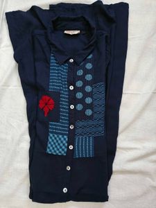 Blue Viscose Dress