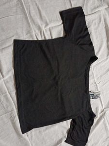 Girls Rule Black Crop Top