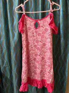 pink ruffle sweetheart mini dress 💗