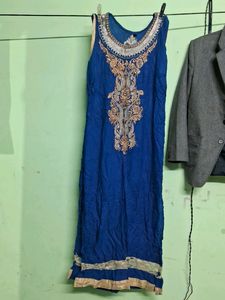 Blue Kurta With Kadai