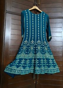 Women Green Silk Zari Embroidery Sharara Suit