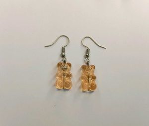 Handmade Gummy Bear Earrings - Orange