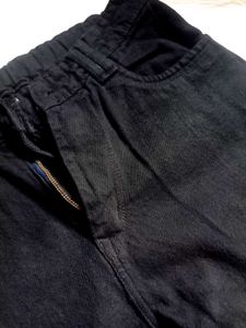 High Waist Straight Roadster Branded Black Jeans