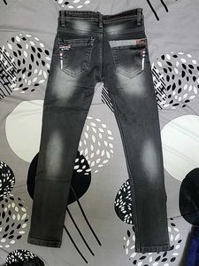 Stylish Grey Patch Jeans