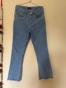 High Waisted Ice Blue Jeans