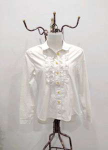 White Frill Top