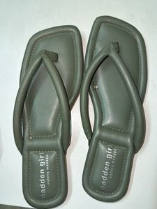Madden Girl Olive Green Flip Flops - Size 37