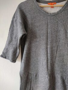 3/4th Sleeve Kurta For Women, Grey, 38inch
