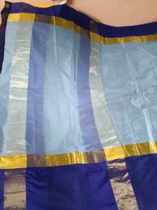 Brand New Cotton Silk Saree With Lace Border