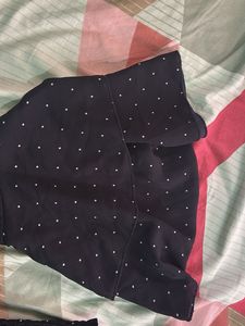 Polka Dot Bell Sleeve Top