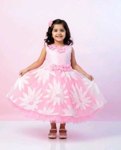 Adorable Pink Floral Party Dress