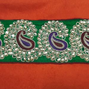 handcrafted purse with kundan work