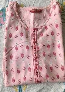 Pink Printed Kurti Top