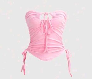🎀 Pink Tube Knot Top 🎀