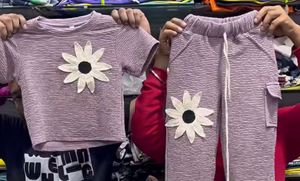 Imported Crush Fabric In Co Ord Set For Girls