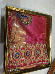 Elegant Pink Embroidered Saree