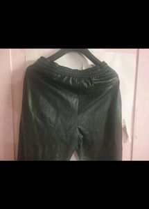 Zara Imported Leather Track Pants 26 28