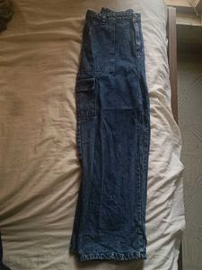 Blue Denim Casual Pants