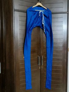 Blue Striped Printed Pure Silk Kurta &amp; Legging