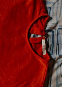 Rust Orange Puff Sleeve Top – Bold &amp; Elegant