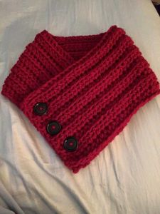 Red Button Scarf