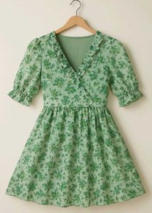 Floral Print Ruffle Mini Dress
