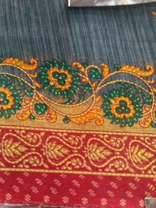 Elegant Cotton Saree (Issue)
