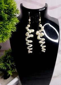✨ Spiral Pearl Dangle Earrings ✨