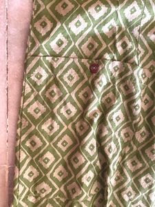 Cotton BIBA Green Print Dress/Kurta