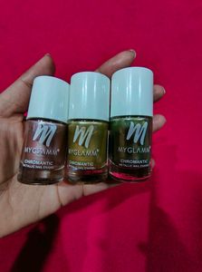 Combo Of 3 Myglamm Mattalic Nail Paint