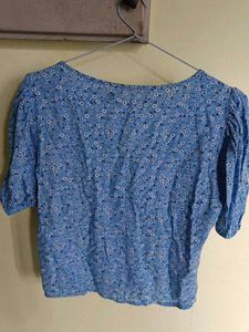 Blue Floral Top